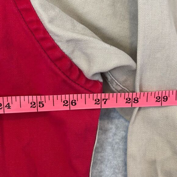 Vintage Washed Cottons Men's 90s Red Blue Khaki Button Down Long Sleeve XL - Picture 7 of 9